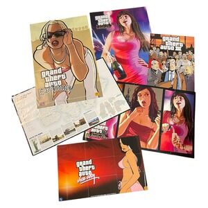 Grand Theft‎ Auto Poster Map Insert Set GTA III–V 8 PC Rockstar Games Collection